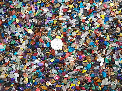 1000 Carat Lots Of Size #1 Tumbled Polished Gemstones + A Free Faceted Gemstone