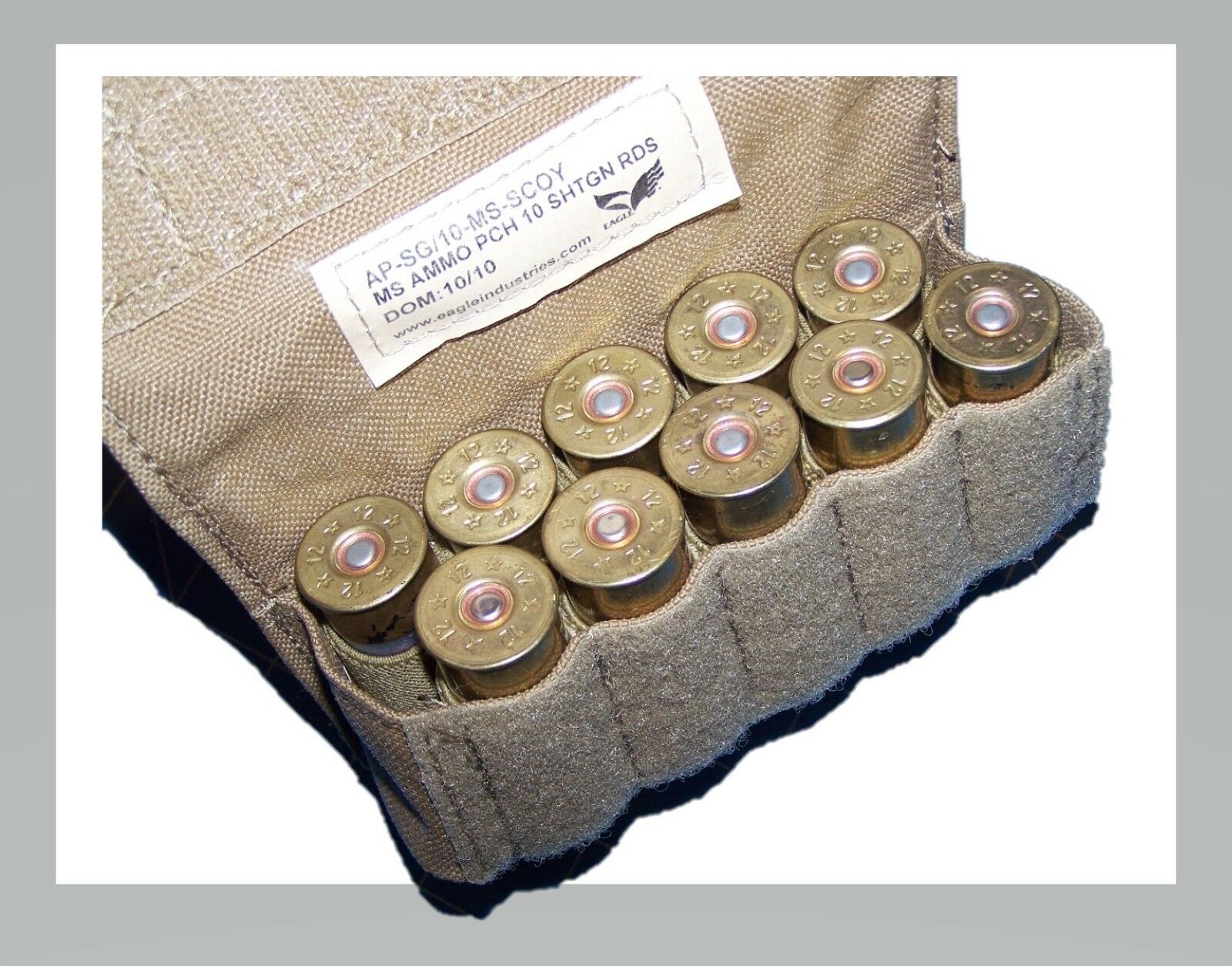 Shotgun Shell 12 Gage Ammo Pouch Usmc Eagle Industries Molle Fsbe New  Coyote