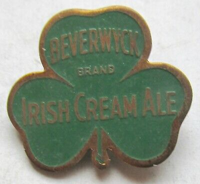 Beverwyck Irish Cream Ale Brass/enamel Advertising Pin (albany Ny) Beer C1933-50