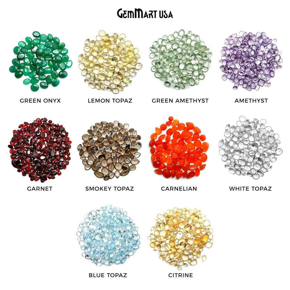 Natural Loose Gems Faceted Gemstones Mix Gemstone Lot Size And Stone Available