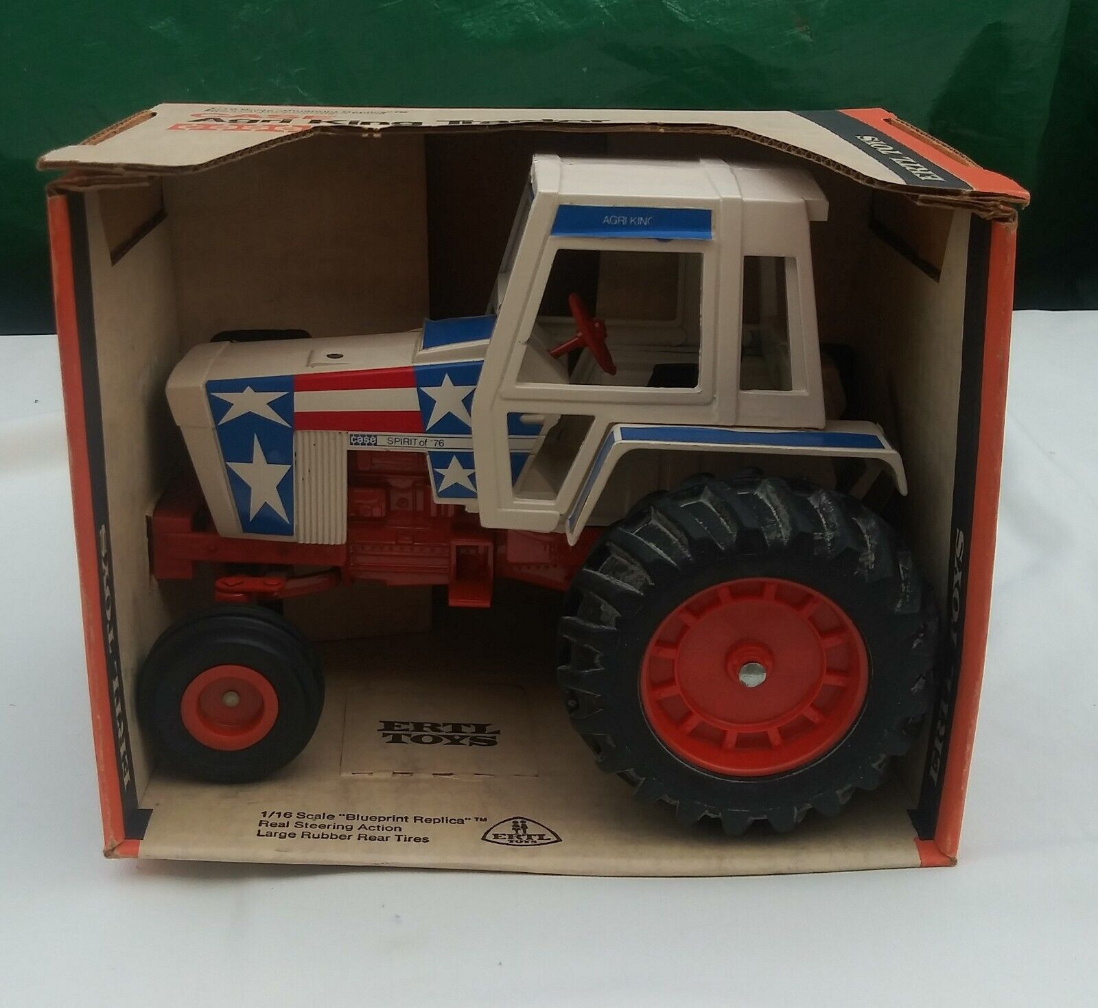 Vintage Original 1/16 ERTL Diecast Case Agri King Tractor Spirit Of '76 In Box!!