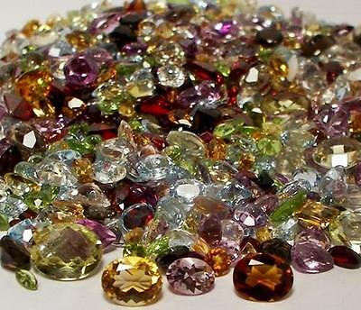 50+ Carat Mix Lot Loose Faceted Natural Gemstones Mixed Gems Wholesale Gemstones