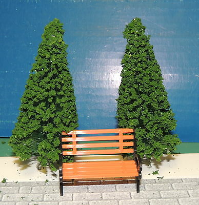 Park Bench W/trees Miniature 1:24 (g) Scale Diorama L@@k !