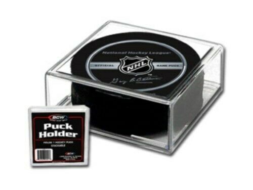 Lot Of 30 Bcw Hockey Puck Squares Cubes Square Holders Display Cases