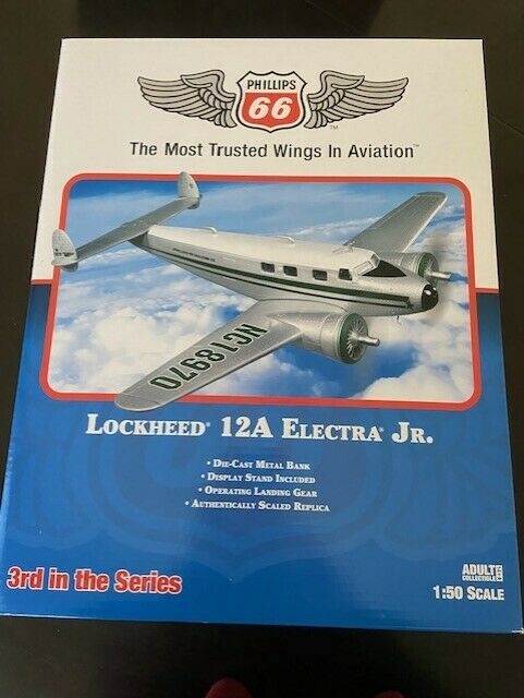 Ertl Phillips 66 Aviation - Lockheed 12a Electra Jr. Airplane - 3rd In Series