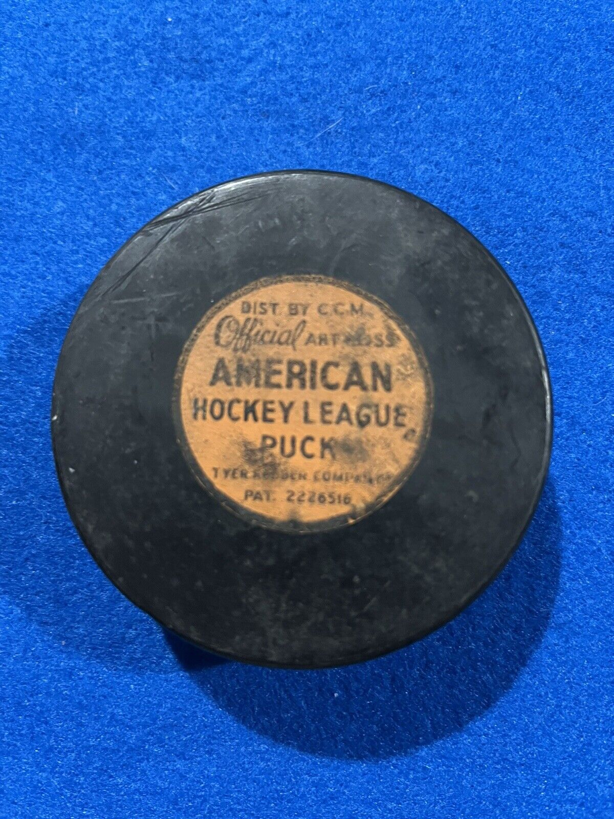 Vintage 1960’s Art Ross Converse Ahl Hockey Game Puck..