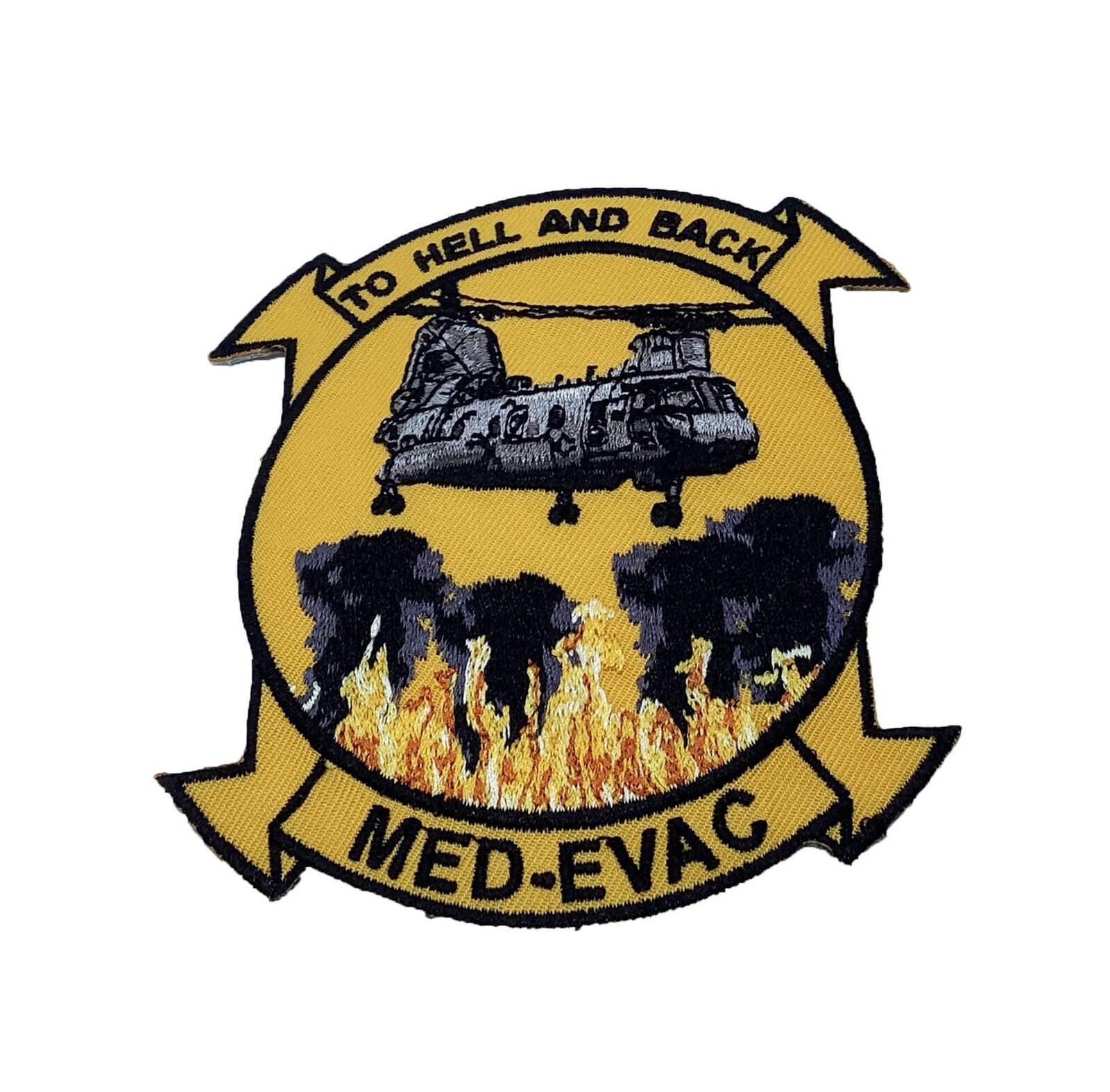 To Hell and Back Medevac with CH-46 Patch - Plastic Backing