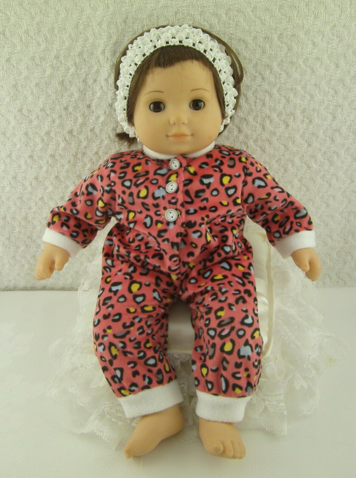 Doll Clothes Handmade Pink Leopard Print Sleeper Fits 14"-16" Bitty Baby Doll