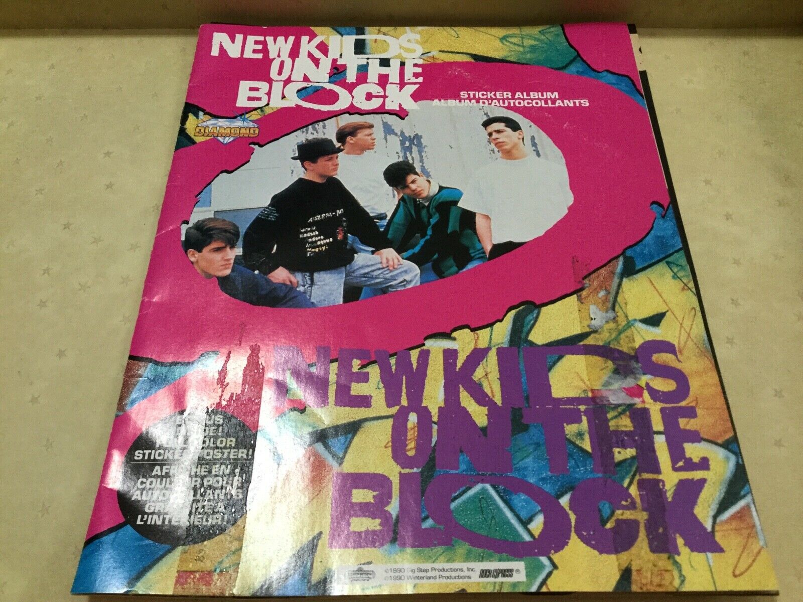 New Kids On The Block Sticker Album 1990 Big Step Productions As Is