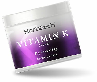 Horbaach Vitamin K Cream 4 Oz | Premium Formula For Bruises, Spider Veins