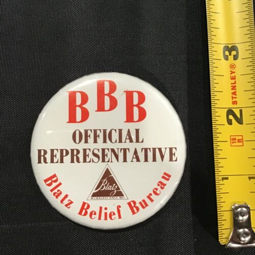 Blatz Milwaukee Beer Bbb Official Representative Belief Bureau Pin