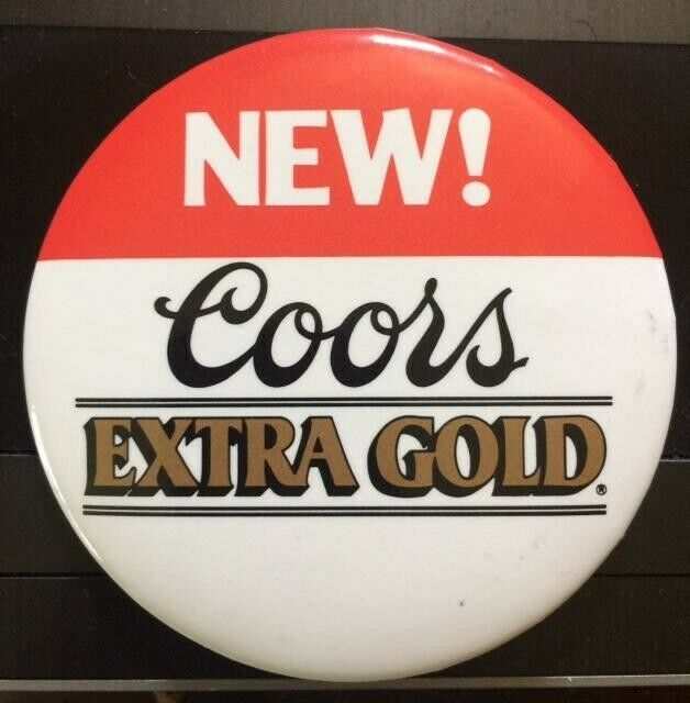 Coors Extra Gold Pinback Button 1987