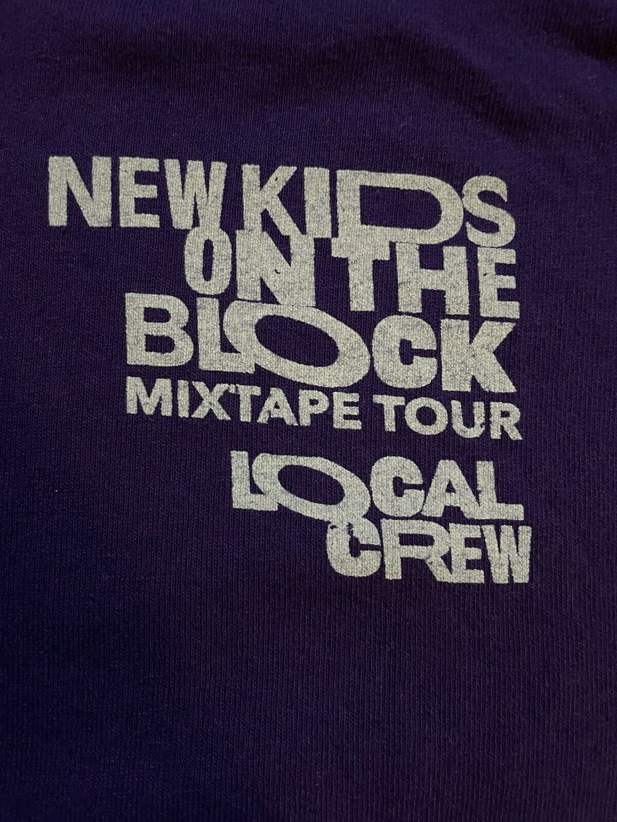 New Kids On The Block Mixtape Tour Local Crew Shirt Nkotb Purple Gildan Xl