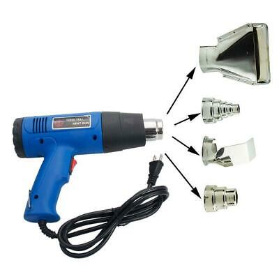 1500w Dual-temperature Heat Gun + 4pcs Stainless Steel Concentrator Tips Blue