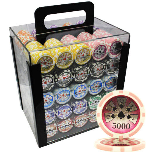 Mrc Poker 1000pcs 14g High Roller Poker Chips Set Acrylic Case