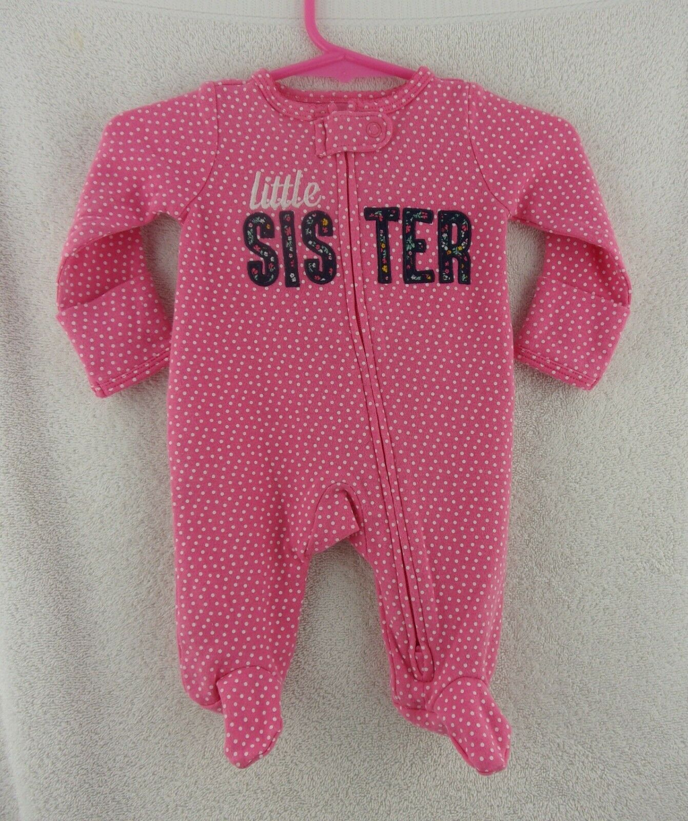 Doll Clothes Carter's Polka-dot Sister Sleeper Newborn Infant Outfit 20"-24"