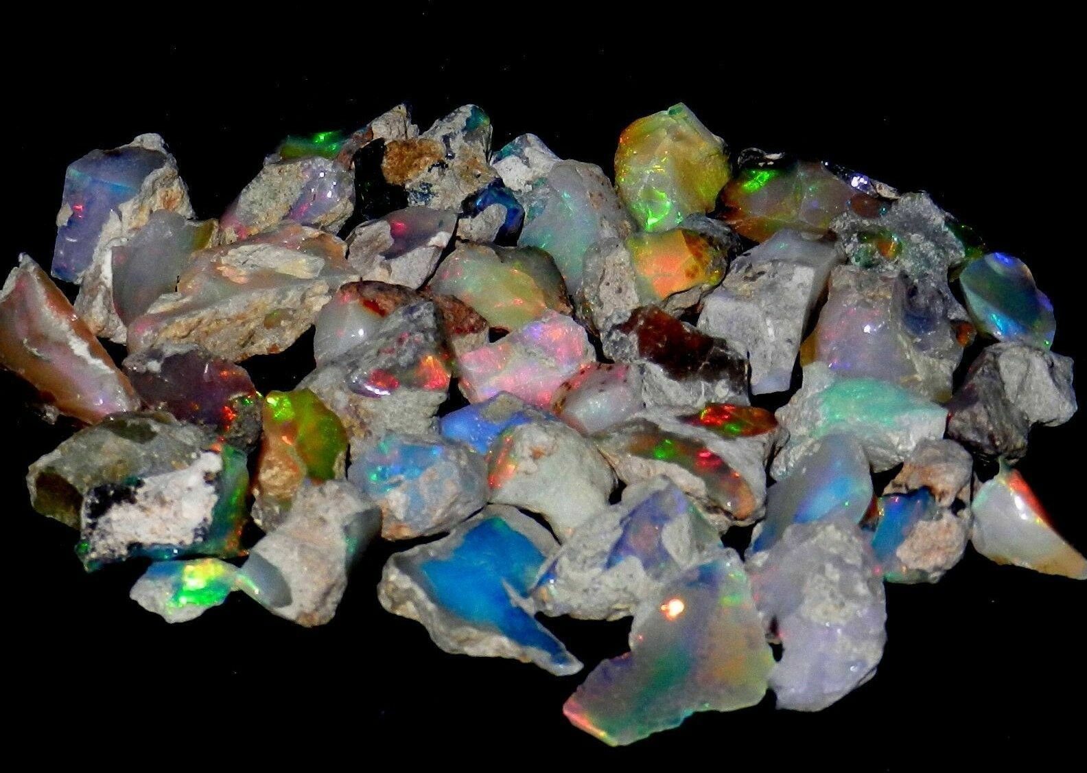 A+++  Quality Natural Untreated Ethiopian Opal Rough Lot